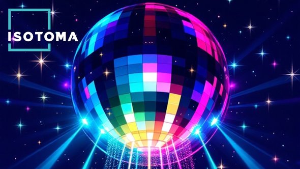 Neon style sparkling glitter ball